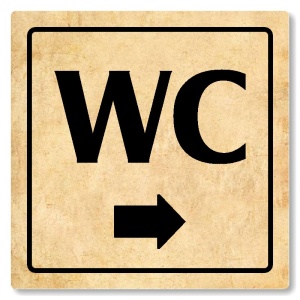WC vpravo, 100x100mm, pergamen, Arizona